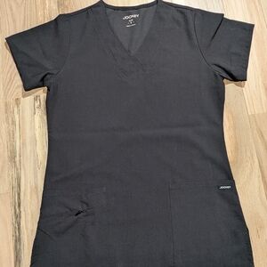 Jockey Women's V-Neck Black Stretch Scrub Top